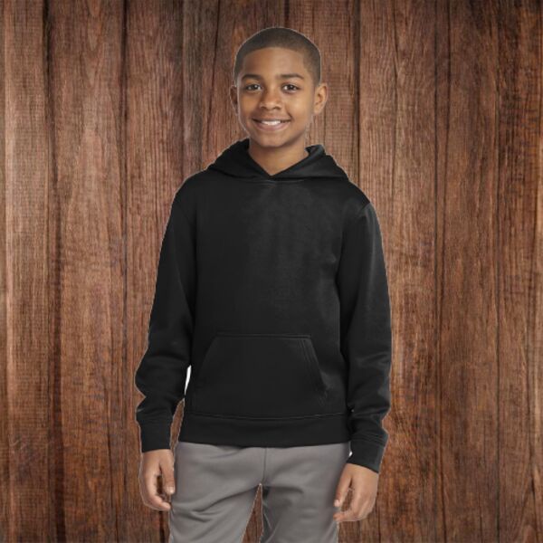 PC590YH Youth Wicking Fleece Hoodie Thumbnail